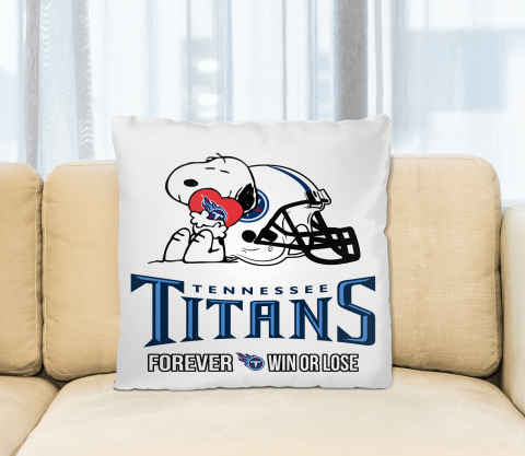 NFL The Peanuts Movie Snoopy Forever Win Or Lose Football Tennessee Titans Pillow Square Pillow