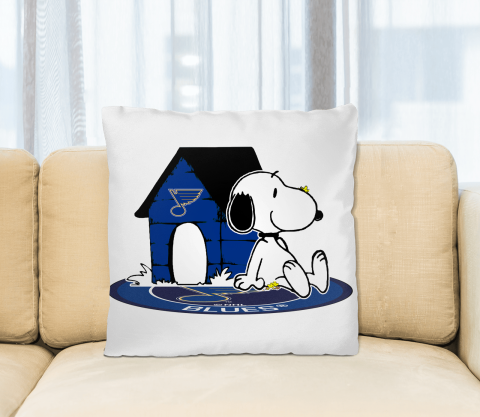 NHL Hockey St.Louis Blues Snoopy The Peanuts Movie Pillow Square Pillow