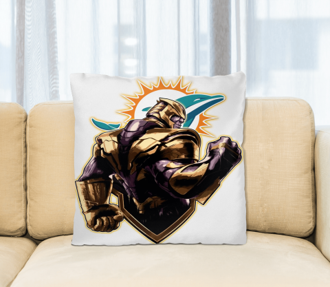NFL Thanos Avengers Endgame Football Sports Miami Dolphins Pillow Square Pillow