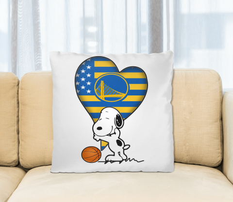 Golden State Warriors NBA Basketball The Peanuts Movie Adorable Snoopy Pillow Square Pillow