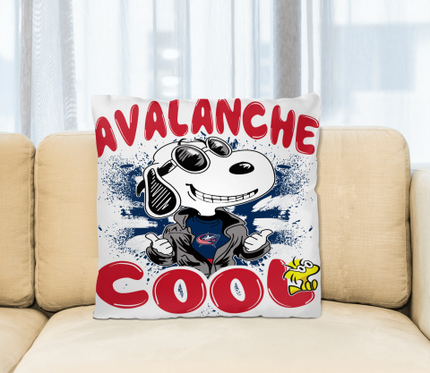 NHL Hockey Columbus Blue Jackets Cool Snoopy Pillow Square Pillow