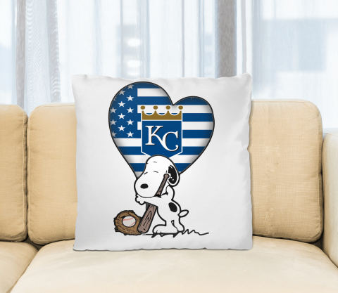 Kansas City Royals MLB Baseball The Peanuts Movie Adorable Snoopy Pillow Square Pillow 1