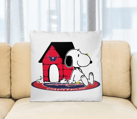 NHL Hockey Washington Capitals Snoopy The Peanuts Movie Pillow Square Pillow