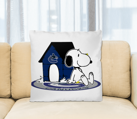 NHL Hockey Vancouver Canucks Snoopy The Peanuts Movie Pillow Square Pillow
