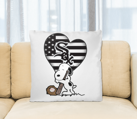 Chicago White Sox MLB Baseball The Peanuts Movie Adorable Snoopy Pillow Square Pillow