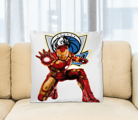 NBA Iron Man Marvel Comics Sports Basketball Dallas Mavericks Square Pillow
