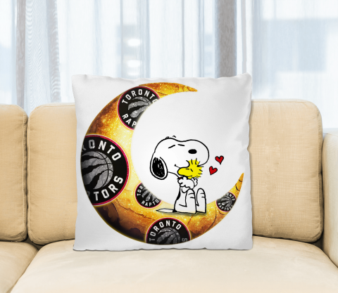 NBA Basketball Toronto Raptors I Love Snoopy To The Moon And Back Pillow Square Pillow