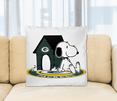 NFL Football Green Bay Packers Snoopy The Peanuts Movie Pillow Square Pillow