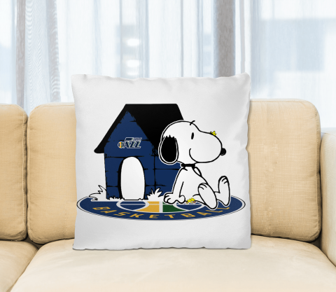 NBA Basketball Utah Jazz Snoopy The Peanuts Movie Pillow Square Pillow