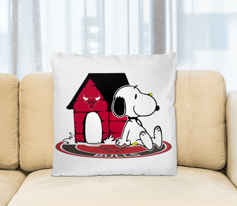 NBA Basketball Chicago Bulls Snoopy The Peanuts Movie Pillow Square Pillow