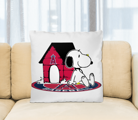 MLB Baseball Los Angeles Angels Snoopy The Peanuts Movie Pillow Square Pillow