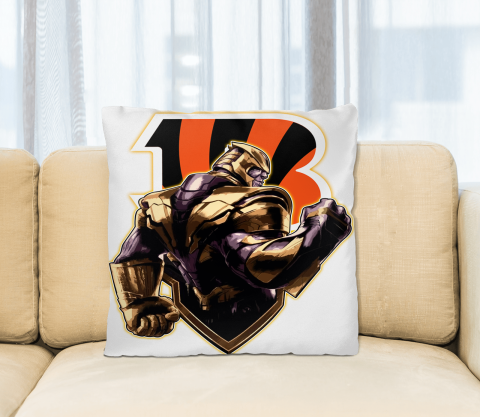 NFL Thanos Avengers Endgame Football Sports Cincinnati Bengals Pillow Square Pillow
