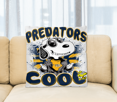 NHL Hockey Nashville Predators Cool Snoopy Pillow Square Pillow