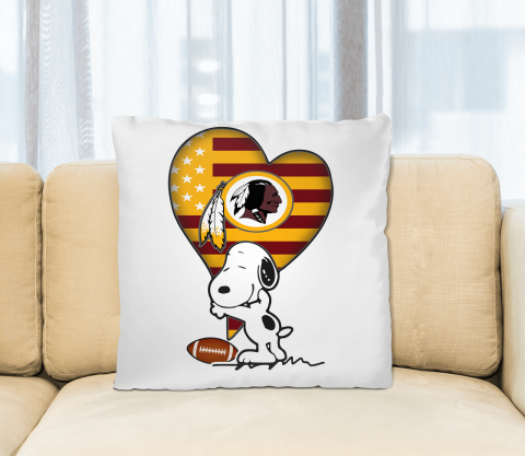 Washington Redskins NFL Football The Peanuts Movie Adorable Snoopy Pillow Square Pillow
