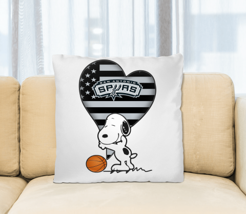 San Antonio Spurs NBA Basketball The Peanuts Movie Adorable Snoopy Pillow Square Pillow