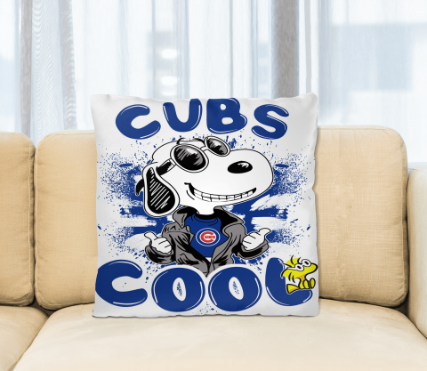 MLB Baseball Chicago Cubs Cool Snoopy Pillow Square Pillow
