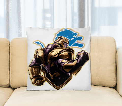 NFL Thanos Avengers Endgame Football Sports Detroit Lions Pillow Square Pillow