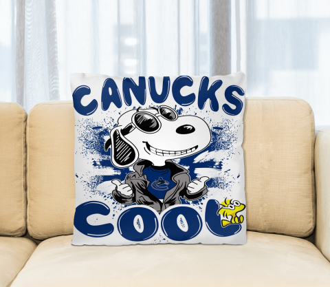 NHL Hockey Vancouver Canucks Cool Snoopy Pillow Square Pillow