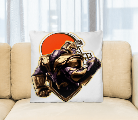 NFL Thanos Avengers Endgame Football Sports Cleveland Browns Pillow Square Pillow