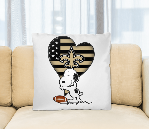 New Orleans Saints NFL Football The Peanuts Movie Adorable Snoopy Pillow Square Pillow
