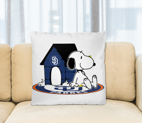 MLB Baseball San Diego Padres Snoopy The Peanuts Movie Pillow Square Pillow