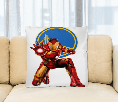NBA Iron Man Marvel Comics Sports Basketball Golden State Warriors Square Pillow