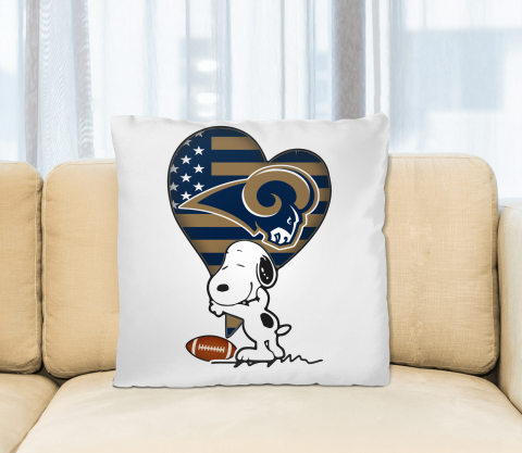 Los Angeles Rams NFL Football The Peanuts Movie Adorable Snoopy Pillow Square Pillow