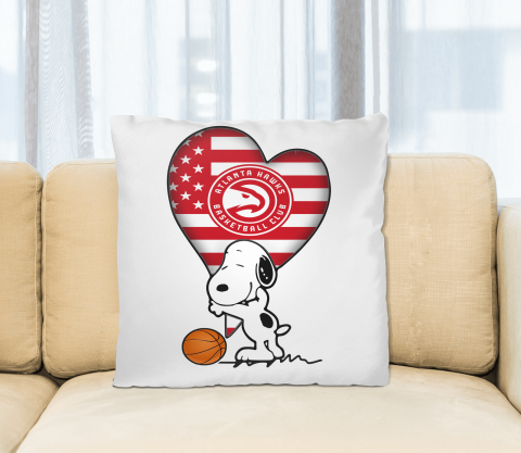 Atlanta Hawks NBA Basketball The Peanuts Movie Adorable Snoopy Pillow Square Pillow