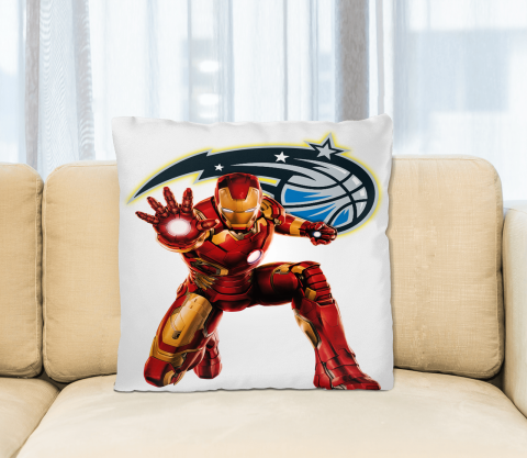 NBA Iron Man Marvel Comics Sports Basketball Orlando Magic Square Pillow