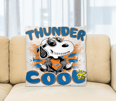 NBA Basketball Oklahoma City Thunder Cool Snoopy Pillow Square Pillow