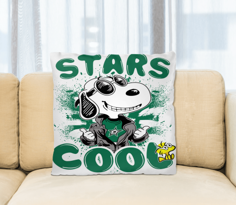NHL Hockey Dallas Stars Cool Snoopy Pillow Square Pillow