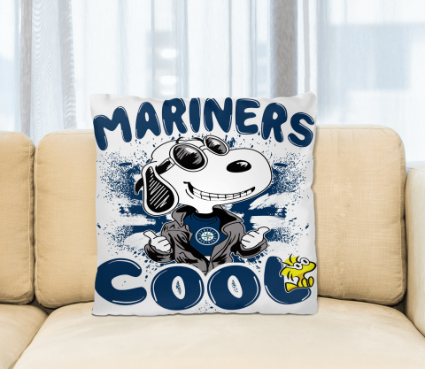 MLB Baseball Seattle Mariners Cool Snoopy Pillow Square Pillow