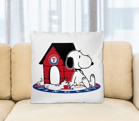 MLB Baseball Texas Rangers Snoopy The Peanuts Movie Pillow Square Pillow