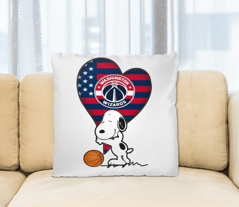 Washington Wizards NBA Basketball The Peanuts Movie Adorable Snoopy Pillow Square Pillow