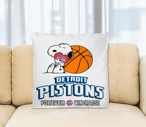 NBA The Peanuts Movie Snoopy Forever Win Or Lose Basketball Detroit Pistons Pillow Square Pillow