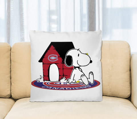 NHL Hockey Montreal Canadiens Snoopy The Peanuts Movie Pillow Square Pillow