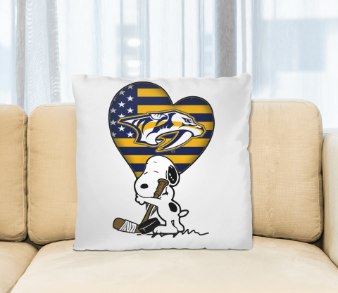 Nashville Predators NHL Hockey The Peanuts Movie Adorable Snoopy Pillow Square Pillow