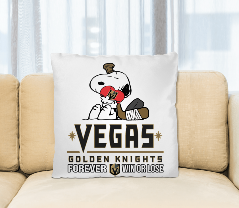 NHL The Peanuts Movie Snoopy Forever Win Or Lose Hockey Vegas Golden Knights Pillow Square Pillow