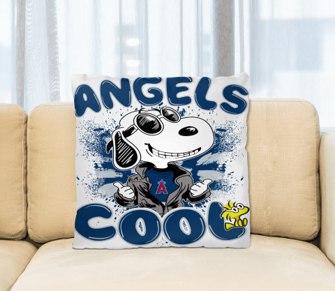 MLB Baseball Los Angeles Angels Cool Snoopy Pillow Square Pillow