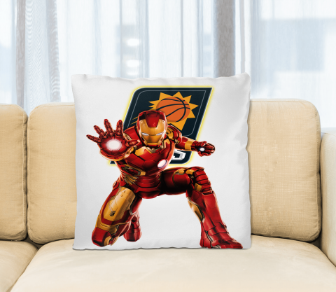 NBA Iron Man Marvel Comics Sports Basketball Phoenix Suns Square Pillow