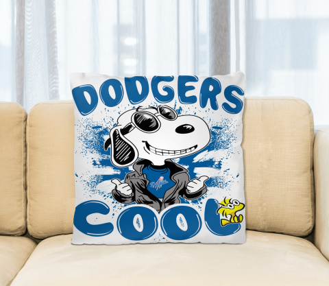 MLB Baseball Los Angeles Dodgers Cool Snoopy Pillow Square Pillow