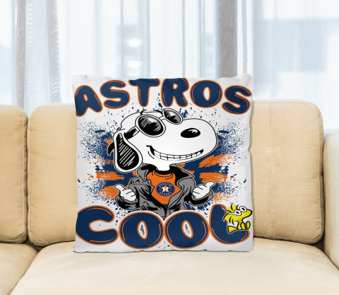 MLB Baseball Houston Astros Cool Snoopy Pillow Square Pillow