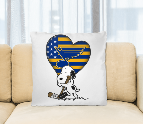 St.Louis Blues NHL Hockey The Peanuts Movie Adorable Snoopy Pillow Square Pillow