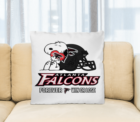 NFL The Peanuts Movie Snoopy Forever Win Or Lose Football Atlanta Falcons Pillow Square Pillow