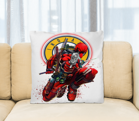 NBA Deadpool Marvel Comics Sports Basketball Indiana Pacers Square Pillow