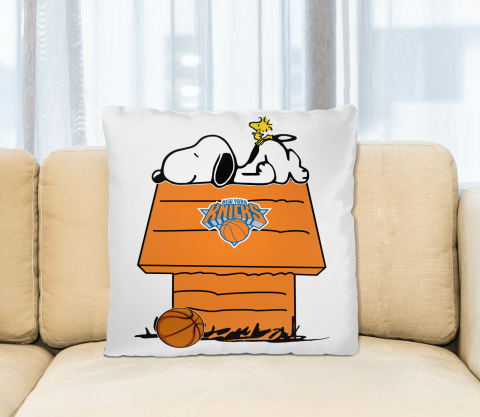 New York Knicks NBA Basketball Snoopy Woodstock The Peanuts Movie Pillow Square Pillow