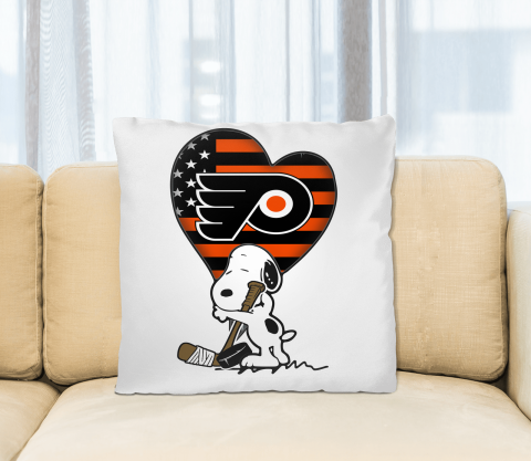 Philadelphia Flyers NHL Hockey The Peanuts Movie Adorable Snoopy Pillow Square Pillow