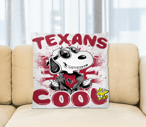NFL Football Houston Texans Cool Snoopy Pillow Square Pillow