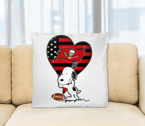 Tampa Bay Buccaneers NFL Football The Peanuts Movie Adorable Snoopy Pillow Square Pillow