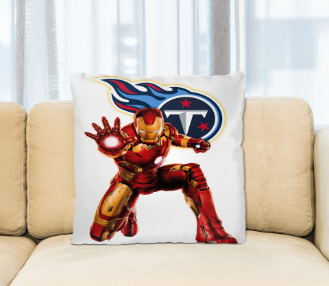 NFL Iron Man Marvel Comics Sports Football Tennessee Titans Square Pillow